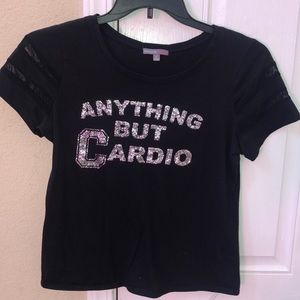 Sparkly Black Crop Top